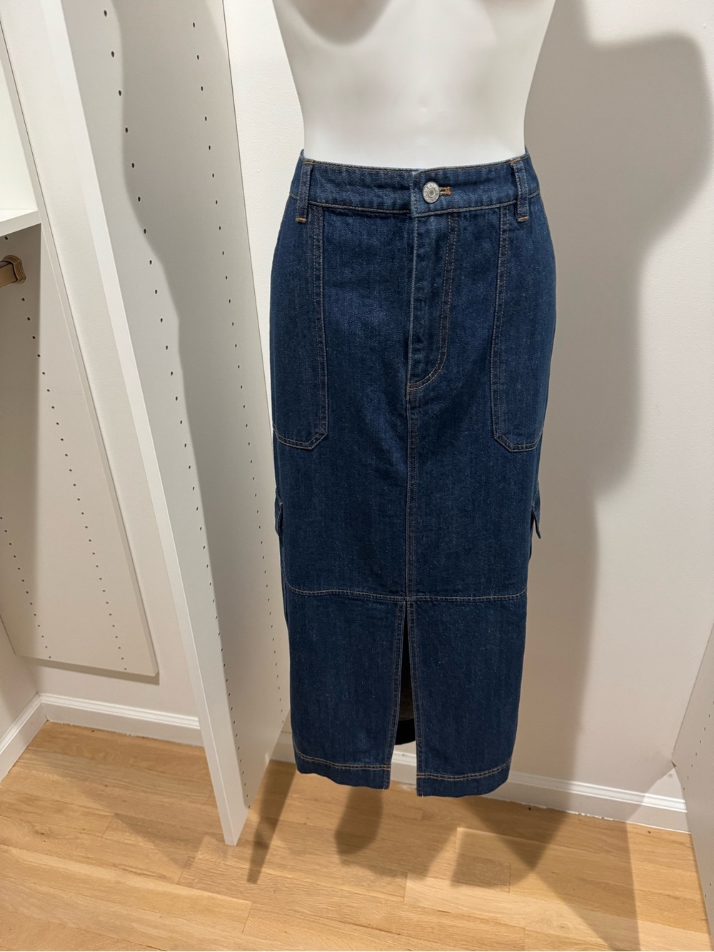Rails - Tasha- Dark Blue Denim Straight Midi Skirt
